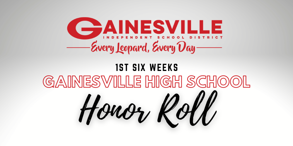  GHS 1st 6 Weeks Honor Roll